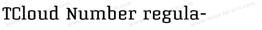 TCloud Number regula字体转换